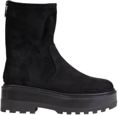 Calvin Klein Zip Flatform Dames Schoenen Herfst Winter Collectie Black Dames