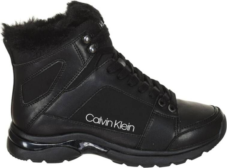 Calvin Klein Zwarte Hoge Sneakers voor Dames Black Dames