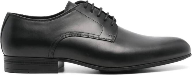 Calvin Klein Zwarte Leren Derby Schoenen Black Heren