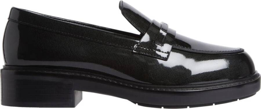 Calvin Klein Zwarte Loafer Bar Saff Damesschoenen Black Dames