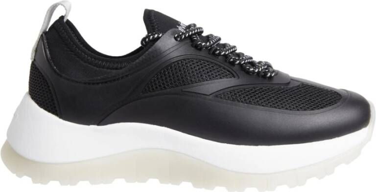 Calvin Klein Zwarte Pearl Mix Lace-Up Sneakers Black Dames