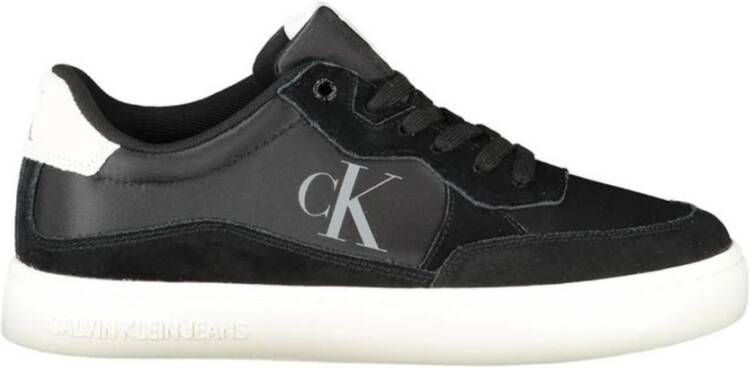 Calvin Klein Zwarte Polyester Sneaker met Gewatteerde Zool Black Heren