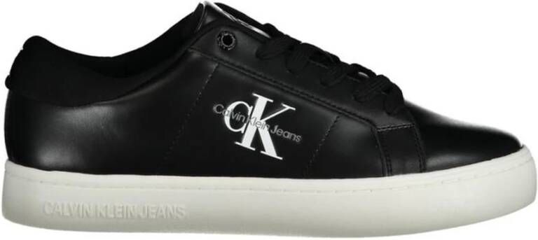 Calvin Klein Zwarte polyester sneakers voor vrouwen Black Dames