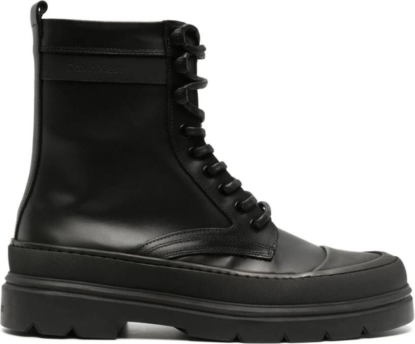 Calvin Klein Zwarte Veterschoenen Black Heren