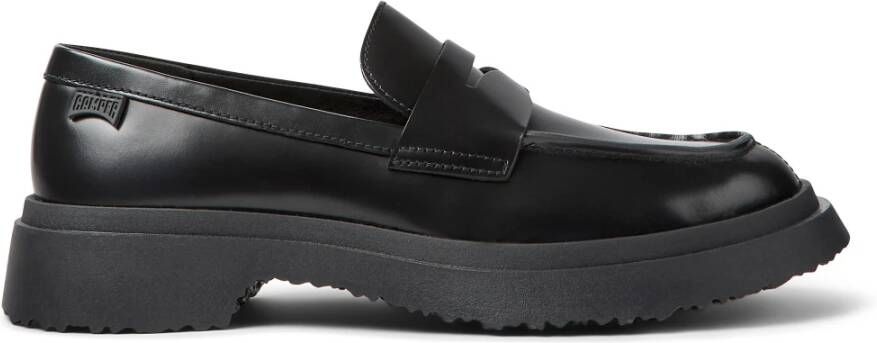 Camper Asymmetrische Leren Loafers Black Dames