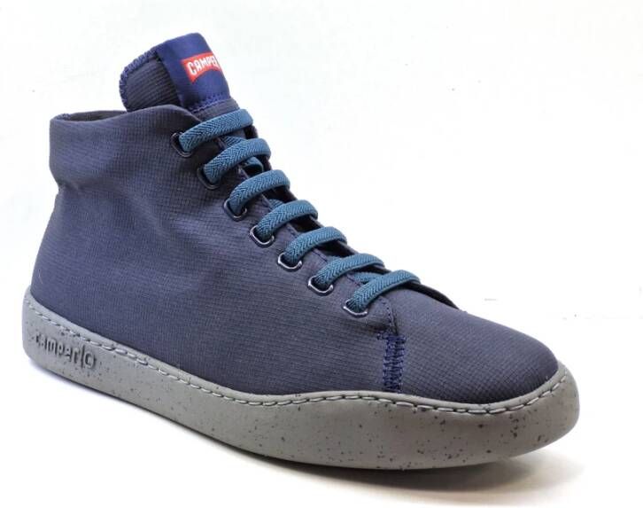 Camper Blauwe Nylon Media Boot met Elastische Koorden Blue Heren