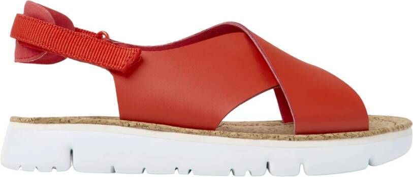 Camper Flat Sandals Rood Dames