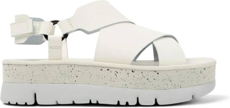 Camper Flat Sandals White Dames