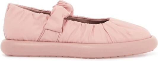 Camper Gestructureerde Stof Mary Jane Ballet Flats Pink Dames