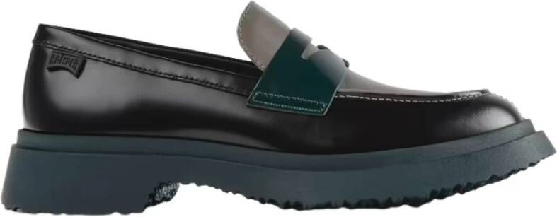 Camper Leren Mocassin in Zwart Grijs Groen Black Dames