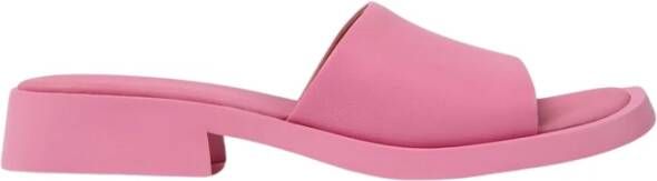 Camper Moderne Minimalistische Roze Leren Muiltjes Pink Dames