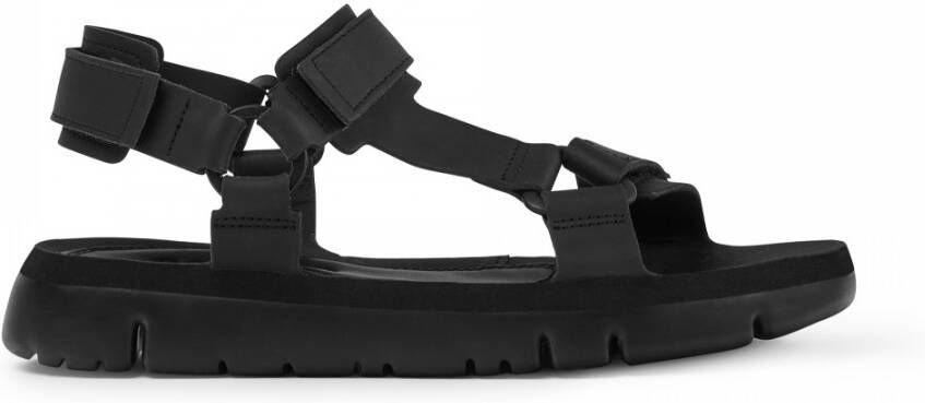 Camper Zwarte Casual Platte Sandalen voor Mannen Black Heren