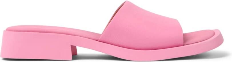 Camper Moderne Minimalistische Roze Leren Muiltjes Pink Dames