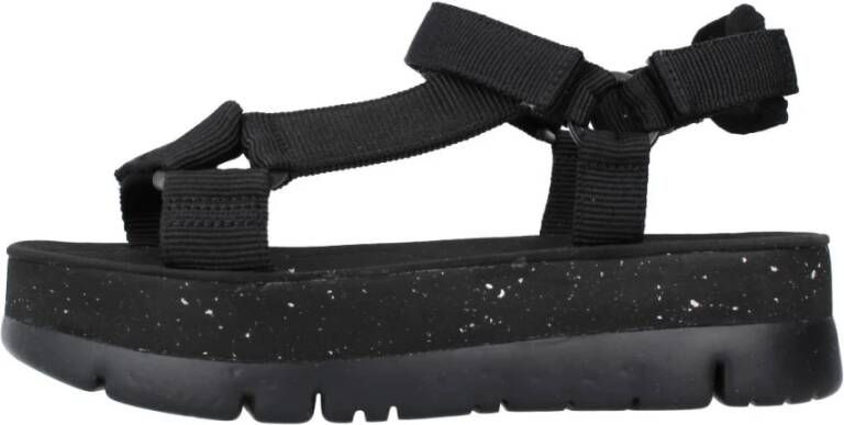 Camper Stijlvolle Platte Sandalen voor Vrouwen Black Dames