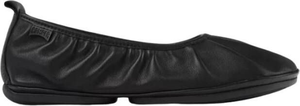 Camper Tegenovergestelde Twins Leren Ballerinas Black Dames