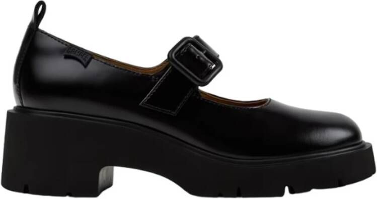 Camper Zwarte Leren Loafers Black Dames