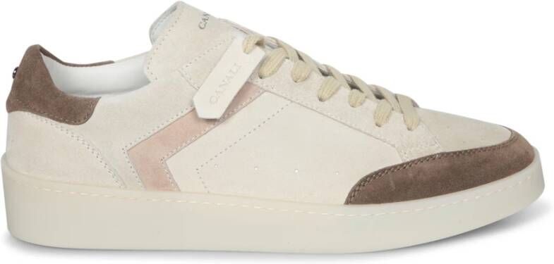 Canali Beige en bruine suède sneakers Multicolor Heren