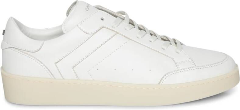 Canali Witte Leren Sneakers met Verhoogde Zool White Heren