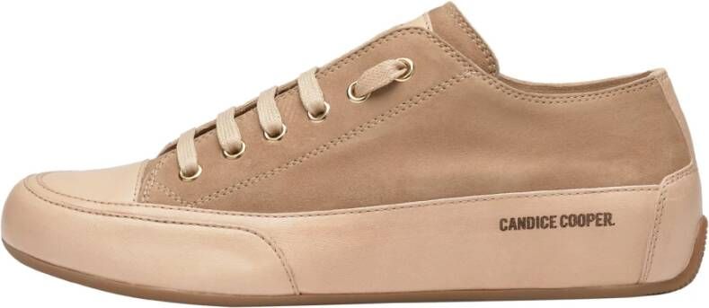 Candice Cooper Buffed leather and suede sneakers Rock S Brown Dames