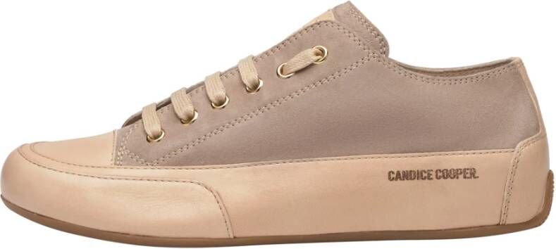 Candice Cooper Buffed leather and suede sneakers Rock S Gray Dames