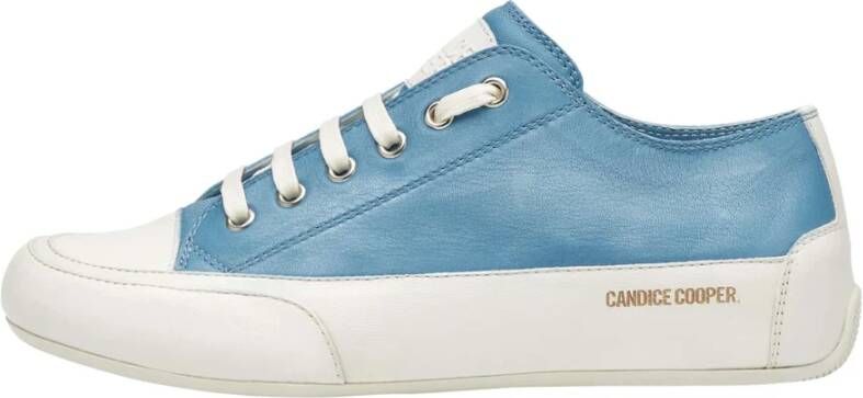 Candice Cooper Buffed leather sneakers Rock S Blue Dames