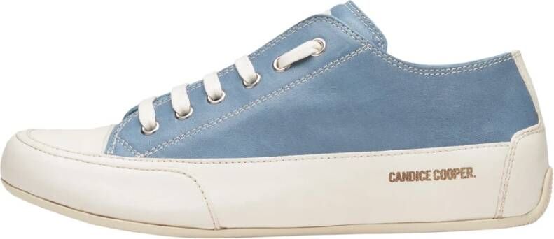 Candice Cooper Buffed leather sneakers Rock S Blue Dames