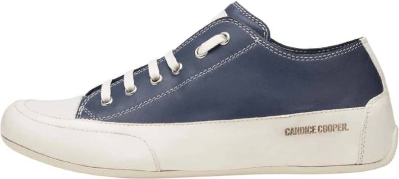 Candice Cooper Buffed leather sneakers Rock S Blue Dames