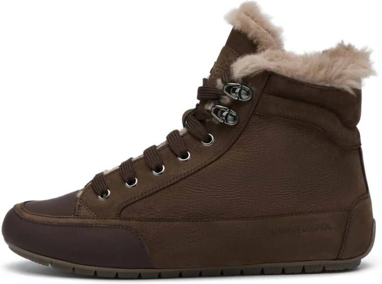 Candice Cooper High top sneakers in nubuck Vancouver GUM FUR Brown Dames