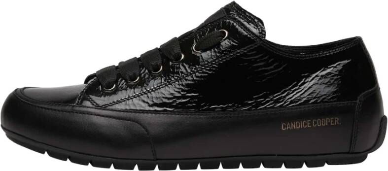 Candice Cooper Leather and patent leather sneakers Rock Chic W Black Dames