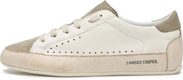 Candice Cooper Leather and suede sneakers Dafne White Dames