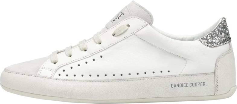 Candice Cooper Leather and suede sneakers Dafne White Dames