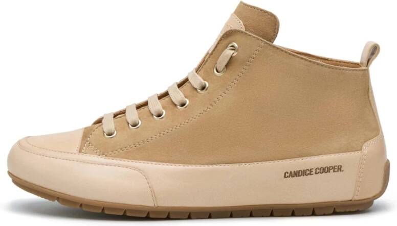 Candice Cooper Leather and suede sneakers MID Beige Dames