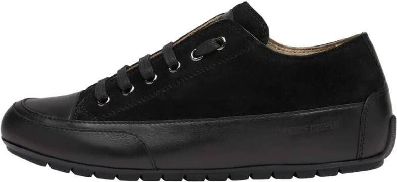 Candice Cooper Leather and suede sneakers Rock Black Dames