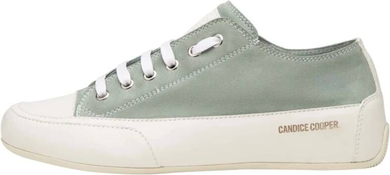 Candice Cooper Leather and suede sneakers Rock S Green Dames