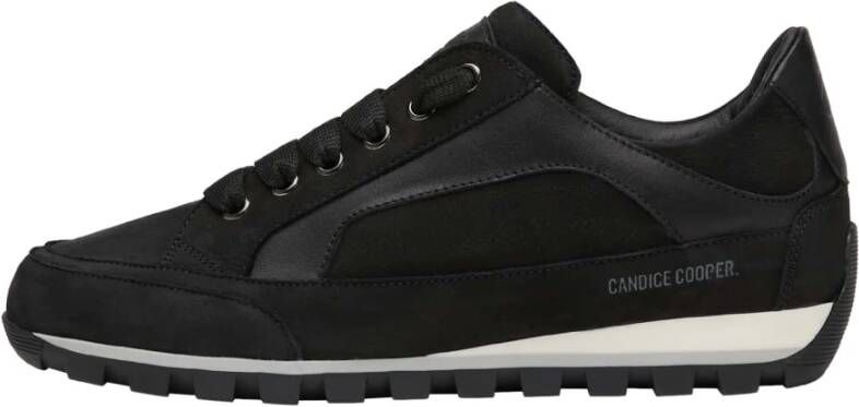 Candice Cooper Leather and suede sneakers Runlo Flash Track Black Dames