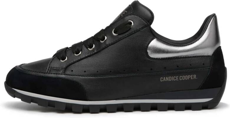 Candice Cooper Leather and suede sneakers Runlo Track Black Dames