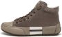 Candice Cooper Leather and velour ankle sneakers Rock Patch Plus Gray Dames - Thumbnail 1