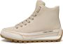 Candice Cooper Leather ankle sneaker Janis Strip Plus Chic FUR Beige Dames - Thumbnail 1