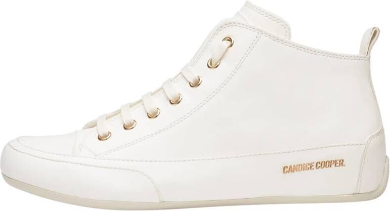 Candice Cooper Leather ankle sneakers MID S White Dames