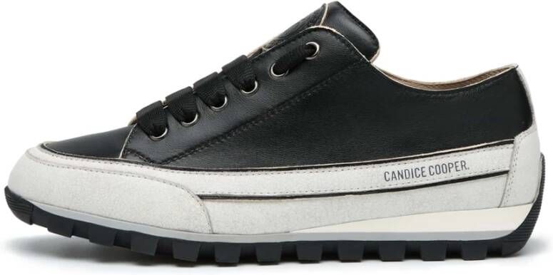 Candice Cooper Leather sneakers Janis Strip Chic Black Dames