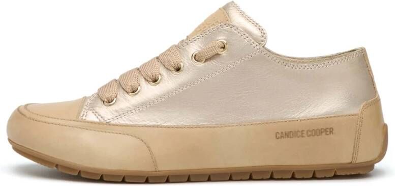 Candice Cooper Metallic leather sneakers Rock Beige Dames