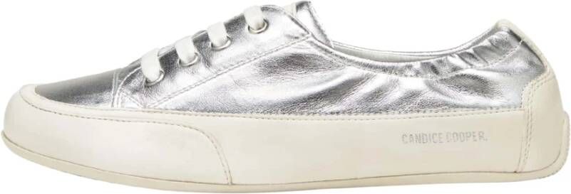 Candice Cooper Nappa and buffed leather sneakers Rock 4 Gray Dames