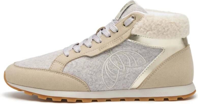 Candice Cooper Sneakers in eco suede and fabric Plume Mid. Gray Dames