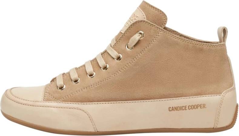 Candice Cooper Suede and buffed leather ankle sneakers MID S Brown Dames