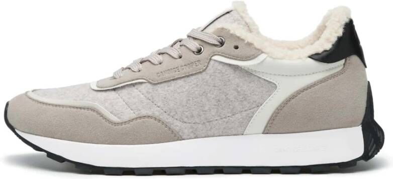 Candice Cooper Suede and fabric sneakers Plume FUR U. Gray Heren