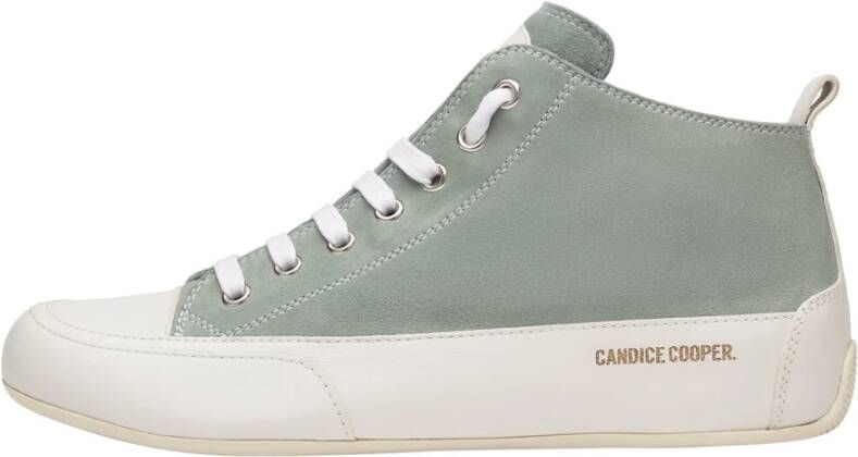 Candice Cooper Suede and leather ankle sneakers MID S Green Dames