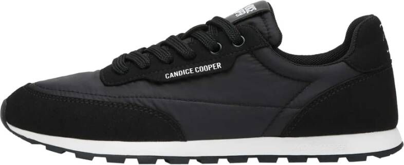 Candice Cooper Suede and technical fabric sneakers Plume. Black Dames