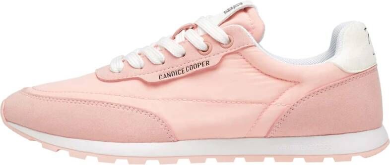 Candice Cooper Suede and technical fabric sneakers Plume. Pink Dames