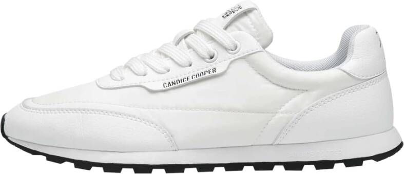 Candice Cooper Suede and technical fabric sneakers Plume. White Dames