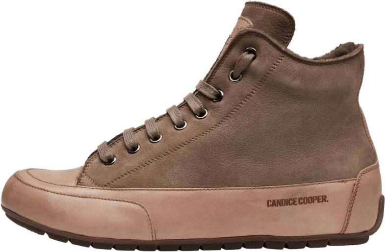 Candice Cooper Suede leather ankle sneakers Plus FUR Gray Dames